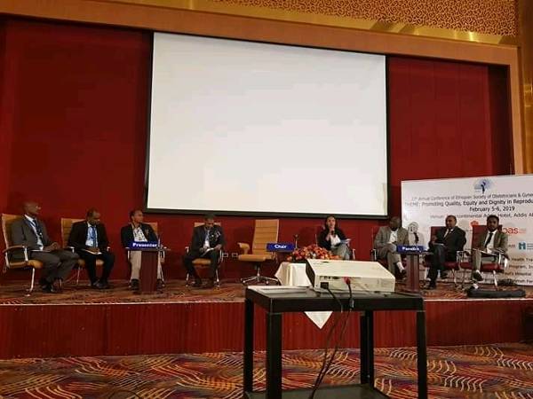 Melese Takele as a panelist at the 27th Annual ESOG Conference